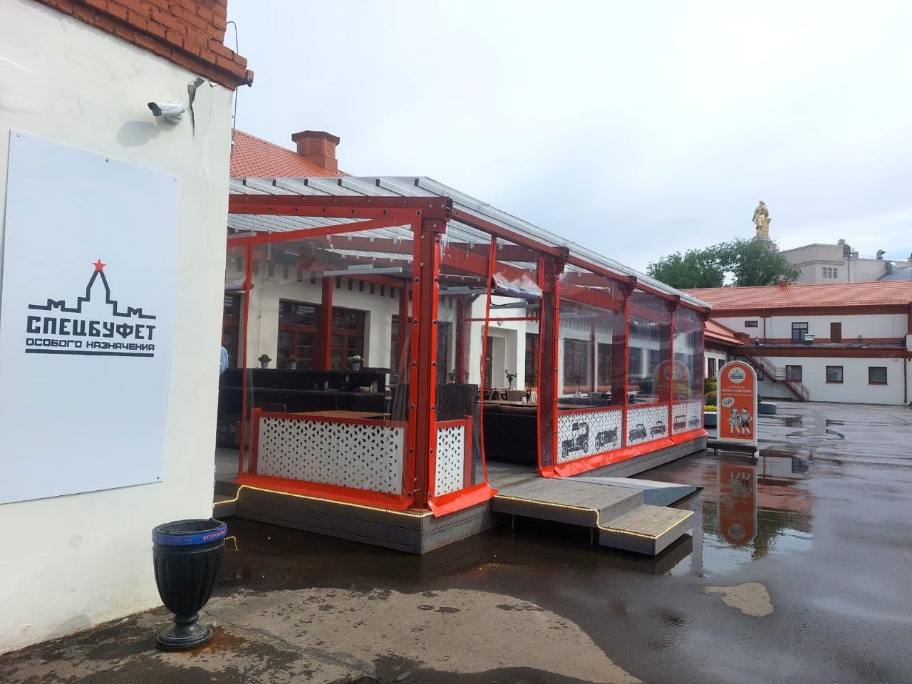 ПВХ шторы для летней террасы кафе в Фатеже