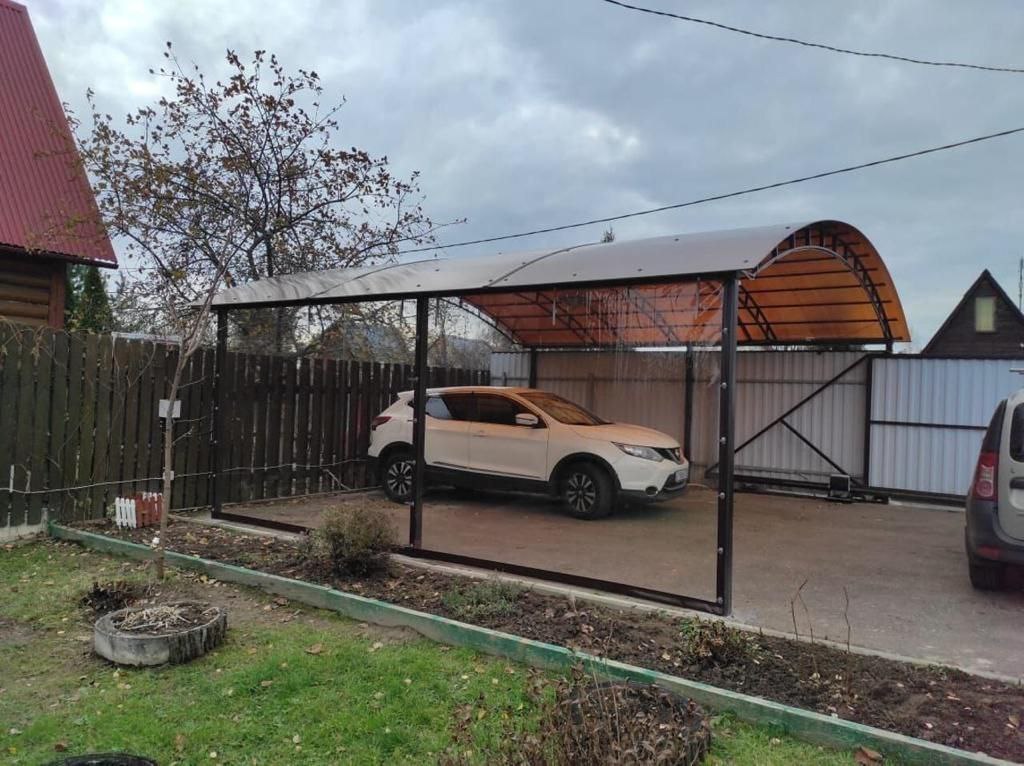 Прозрачные шторы ПВХ для навеса под автомобиль в Фатеже